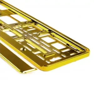 Suport Numar Inmatriculare Din Plastic, Calitate Premium, Culoare Auriu Reducere extra
