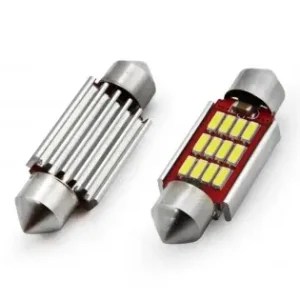 Set Becuri Auto Cu Led Canbus Sofit Compatibil C5W 12 Smd 4014 36Mm Alb 12/24V, Destinat Competitiilor Auto Sau Off-Road Chilipir