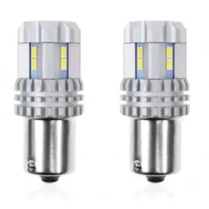 Super ofertă Set Becuri Auto Cu Led Canbus Compatibil P21 R5W/R10W 22 Smd Alb 12V/24V, Destinat Competitiilor Auto Sau Off-Road