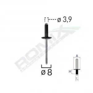 Cumpără online Popnit Universal Negru 3.9Mm Set 10 Buc