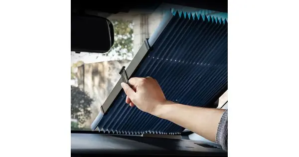 Ieftin Parasolar Auto Retractabil De Tip "Acordeon", Dimensiune 65 X 150 Cm