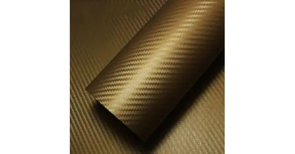 Folie Colantare Auto Carbon 3D - Gold (3M X 1,27M) Lichidare de stoc