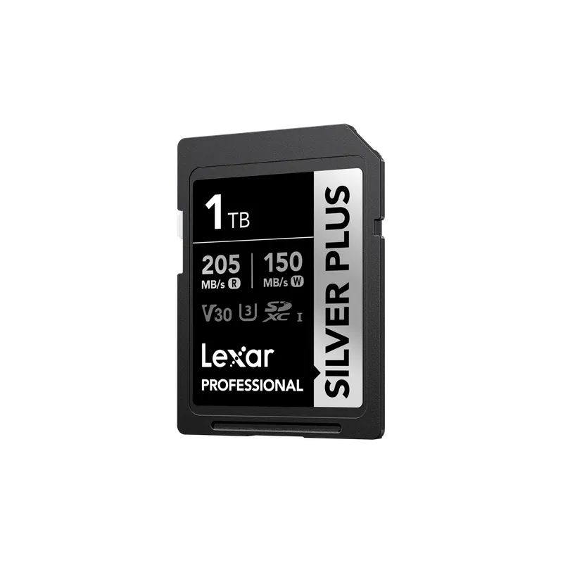 Bestseller Lexar SDXC Professional SILVER Plus UHS-I/U3/A2/4K R205/W150 (V30) 1TB, Card memorie
