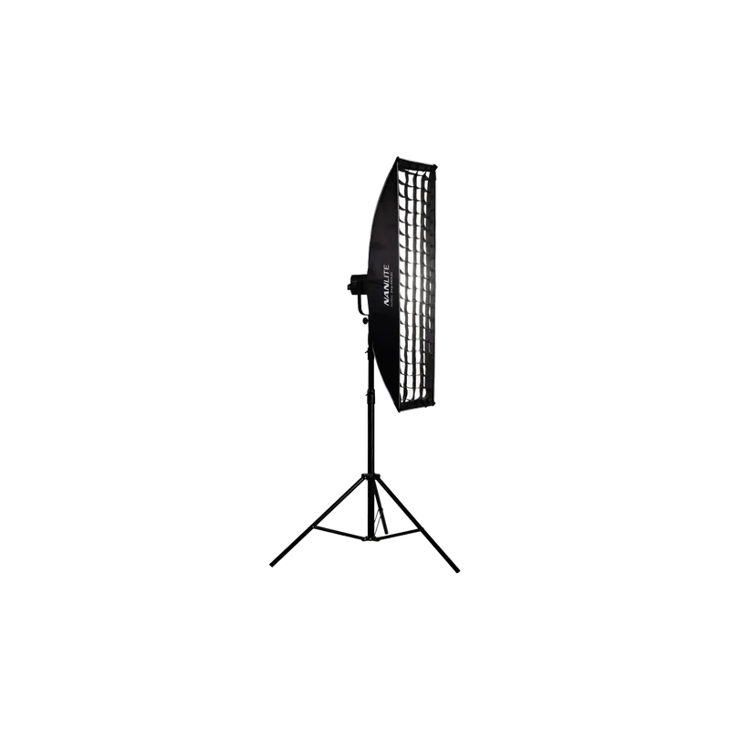 Ofertă de sezon Nanlite Fabric Grid pentru Strip Softbox 140 x 30 cm, Grila Textila, Unghi Fascicul 50 Grade, Montare Facila, Negru