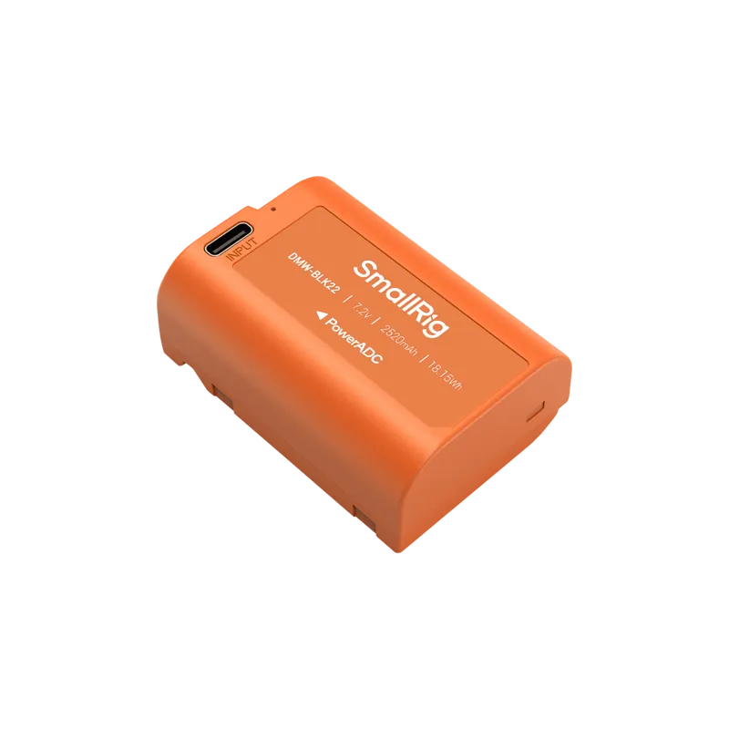 Super ofertă SmallRig 4979 Baterie reincarcabila USB-C DMW-BLK22 Orange, Acumulator dedicat Panasonic