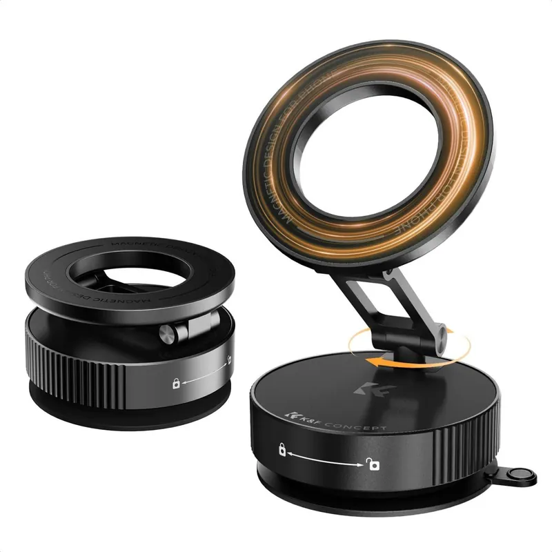 K&F Cap holder auto pentru smartphone, rotatie 360°, negru Bestseller