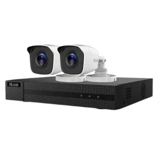 Preț redus Sistem supraveghere Hilook, 2 camere 2MP, IR 20m, DVR 4 canale 2MP, Autocolant Rovision