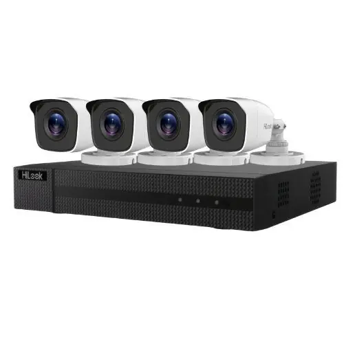 Sistem supraveghere Full HD Hilook, 4 camere 2MP, IR 20m, IP66, DVR 4 canale, 2MP, HDTVI, Detectie miscare Reducere specială