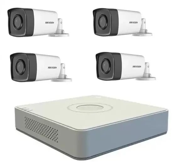 Kit 4 camere supraveghere exterior FULL HDHikvision TURBO HD 80m IR Super ofertă