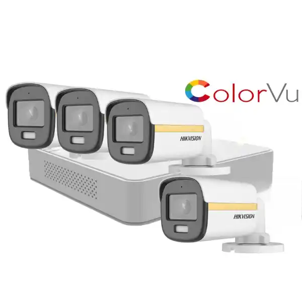 Sistem supraveghere video Hikvision 4 camere 2MP microfon ColorVU FullTime FULL HD Calitate înaltă
