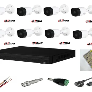 Vezi acum Sistem supraveghere video exterior 8 camere Dahua 2MP, DVR Dahua, accesorii incluse full