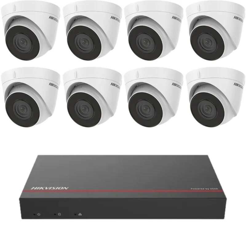 Sistem supraveghere Hikvision 8 camere IP 2MP IR 30M NVR 8 canale PoE SSD 1TB preinstalat Ultima șansă