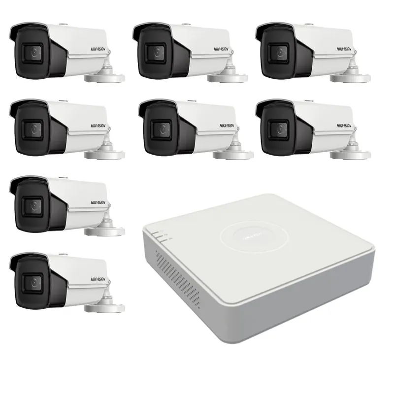 Sistem supraveghere Hikvision basic 8 camere 8MP 4 in 1, IR 60m, DVR 8 canale 4K Reducere extra