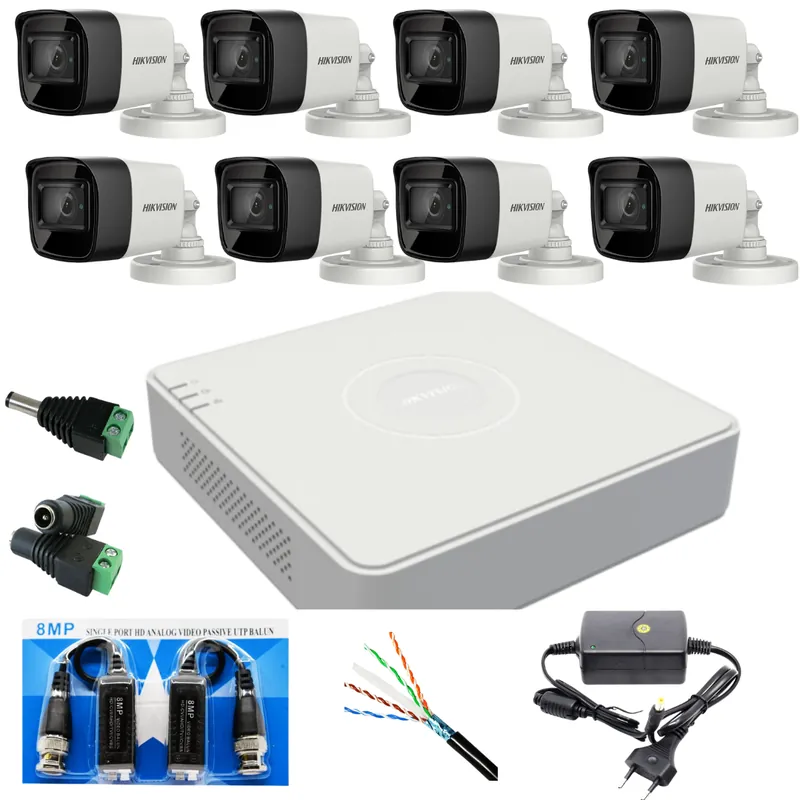 Sistem Supraveghere profesionalHikvision8 Camere 5MP Turbo HD IR 80, accesorii Vezi acum