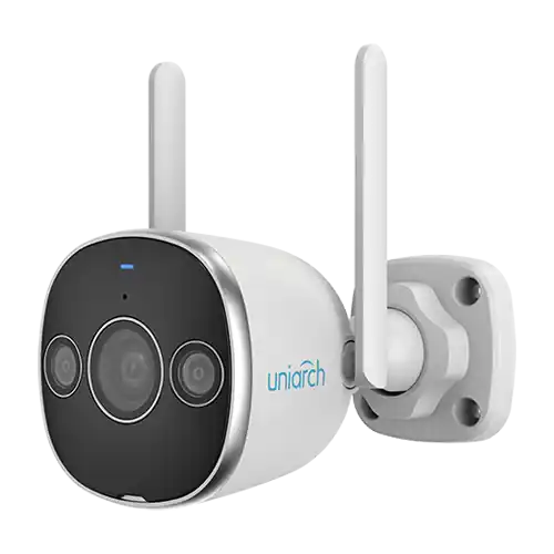 Camera IP WiFI, 3MP, lentila 2.8mm, IR 20m, Lumina Alba 10m, Audio bidirectional, Slot card SD, IP67- Uniarch Uho-B2D-M3F3D Ofertă specială