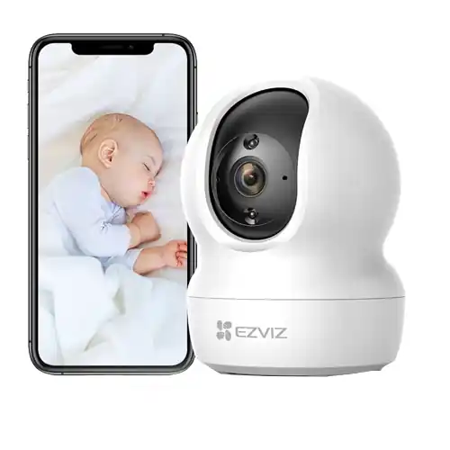 Camera supraveghere IP WIFi Pan Tilt 4MP rezolutie 2K Audio bidirectional SDcard - EZVIZ CS-H6c-2K+ Plată sigură