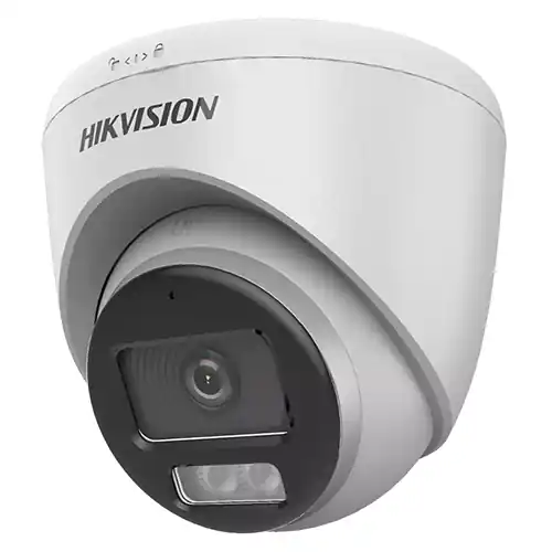 Camera analog Dual Light 2MP, lentila 2.8mm, IR 40m, Lumina Alba 40m,Microfon IP67 - HIKVISION DS-2CE72DF0T-LFS-2.8mm Promoție