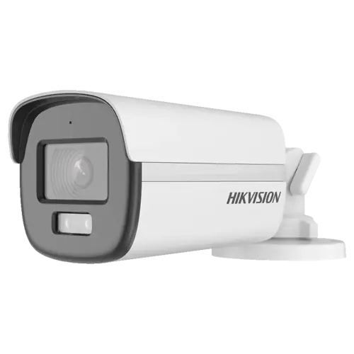 Camera supraveghere, Dual Light, 2MP, lentila 2.8mm, IR 40m, WL 40m, ColorVu, microfon - Hikvision DS-2CE12DF0T-LFS-2.8mm Mai ieftin