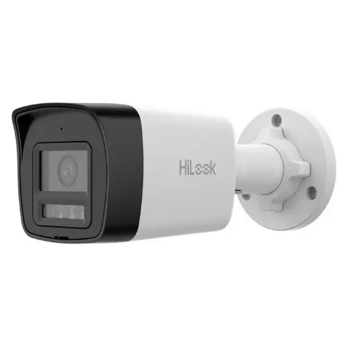 Reducere de preț Camera supraveghere IP HiLook Hikvision, 4MP, PoE, iluminare duala, 2.8 mm, microfon, IP67, IPC-B140HA-LUC