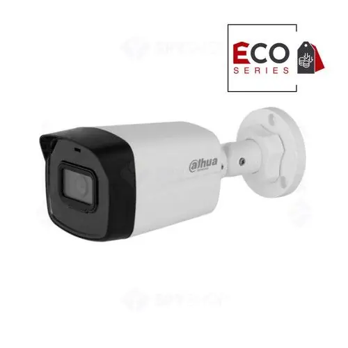 Chilipir Camera supraveghere IP exterior Dahua Eco Series, 4 MP, lentila 2.8 mm, IR 30 m, microfon, detectie miscare, IP67, PoE-IPC-B1E40-A-0280B