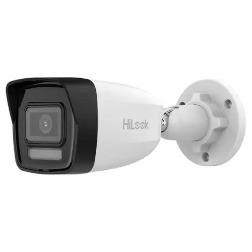 Cel mai bun preț Camera IP Hikvision HiLook 4MP, Lentila 2.8mm, iluminare duala 30m, microfon, PoE, IP67, metal si plastic - IPC-B140HA-LU