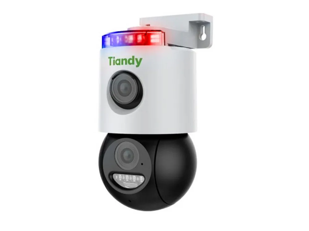 Livrare rapidă Camera IP wireless, pentru exterior, alarma, 2 lentile de 3+3MP, lentila 4mm, iluminare cu LED si IR, audio bidirectional, IP66, Tiandy TC-H363N-I5WWIFIEu4V4.0