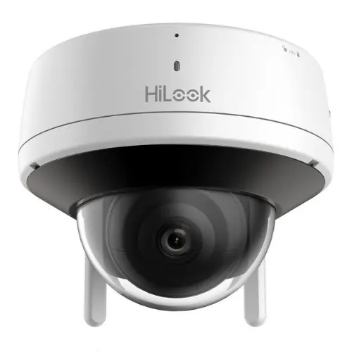 Camera IP Wi-Fi HiLook, EXIR, FULL HD 2MP, Lentila 2.8mm, IR 30m, audio, slot MicroSD, IP66 - IPC-D120HA-D/W(W) Plată securizată