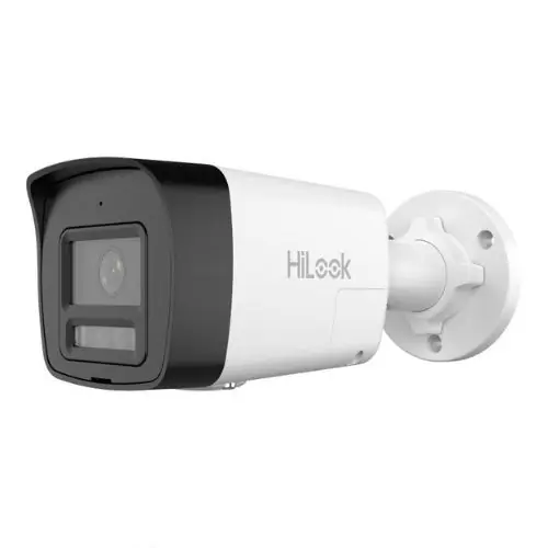 Camera IP Hikvision HiLook 6MP, lentila 2.8mm, Iluminare duala 30m, Microfon si difuzor, PoE, IP67, Slot pentru MicroSD - IPC-B160HA-LUF/SL Reducere extra