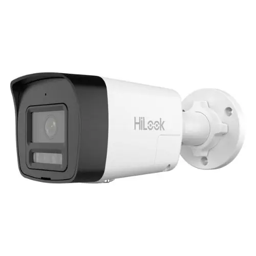 Camera IP 4MP, lentila 2.8mm, PoE, IR 30m, lumina alba 30m, microfon si difuzor, IP67, alarma, slot pentru MicroSD - Hikvision HiLook IPC-B140HAP-LUF/SL Reducere de preț