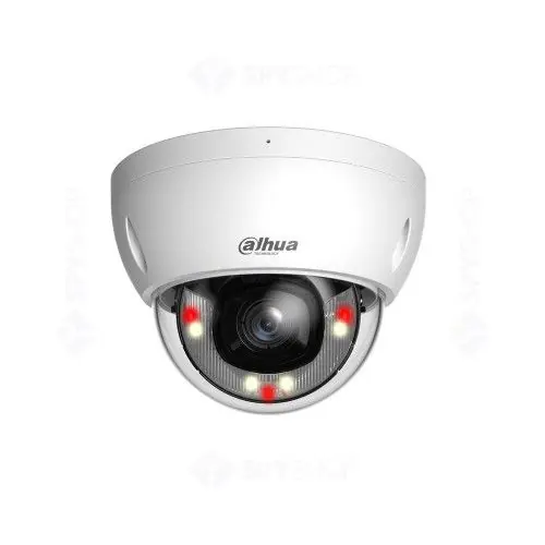 Camera IP Dome, Dahua, Dual Light 30 m, WizSense, 8 MP, lentila 2.8 mm, microfon, card SD, PoE, IPC-HDBW2849E-S-IL-0280B Livrare expres