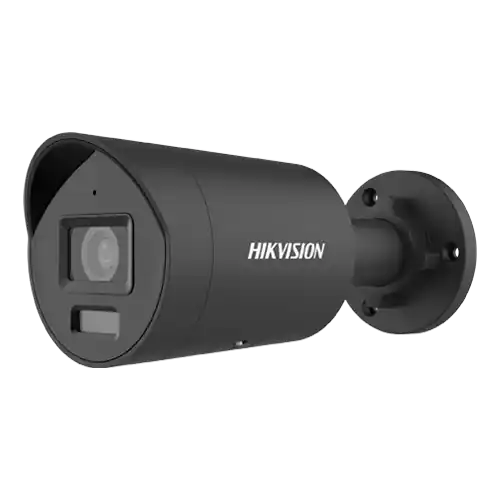 Transport gratuit Camera IP, AcuSense, 4MP, lentila 2.8mm, IR 40m DarkFighter, Microfon, PoE, BLACK - HIKVISION DS-2CD2046G2H-IU-2.8mm-BLACK