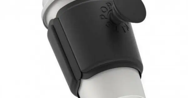 Expediere rapidă Suport Popsockets PopThirst Cana/Pahar -Negru