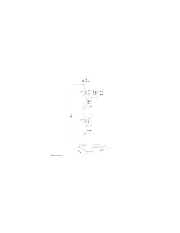 Chilipir Suport Monitor de Birou Dual, Neomounts by Newstar FPMA-D550DDVBLACK, 10" - 32", VESA 100x100, suporta pana la 8kg,