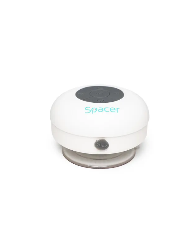 Reducere de preț Boxa Spacer DUCKY-WHT portabila, 3W RMS, control volum, acumulator 300mAh, microfon incorporat, incarcare USB, waterproof, Alb