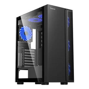 CARCASA SPACER - gaming, Middle Tower, ATX, "ICE-HERO", fara sursa, sticla securizata, 6 x fan, USB 2.0 x 2, USB 3.0 x 1, Jack 3 Premium