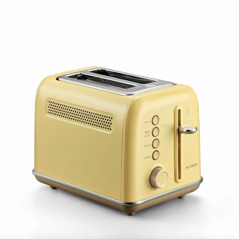 BUYDEEM DT620E-MYEU Retro prăjitor de pâine 700W 2 felii Galben Livrare expres