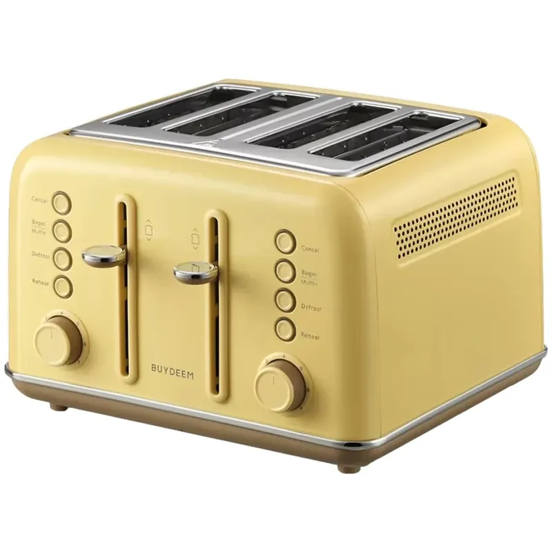 Plată securizată BUYDEEM DT640E-MY/EU prăjitor de pâine 4 felii 1800W Galben