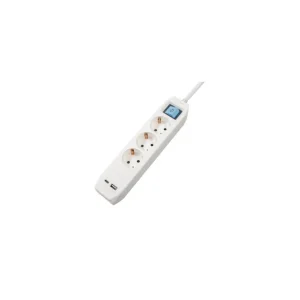 Preț redus Prelungitor SPACER, Schuko x 3, conectare prin Schuko (T),Type-C x1,USB x 1, cablu 3m, 16 A, max. 3500W, protectie supratensiu