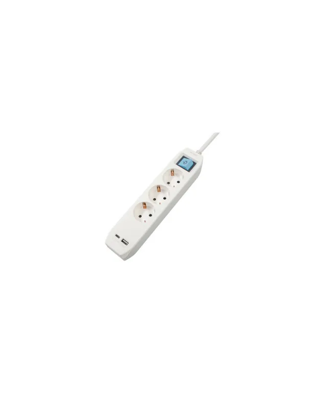 PRELUNGITOR SPACER, Schuko x 3, conectare prin Schuko (T),Type-C x1,USB x 1, cablu 4.5m, 16 A, max. 3500W, protectie supratens Livrare gratuită