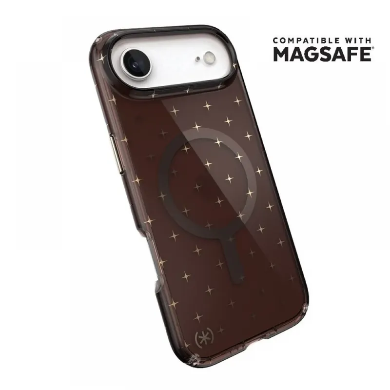 Nu rata SPECK Presidio Lux Glitter MagSafe toc iPhone Air negru-transparent