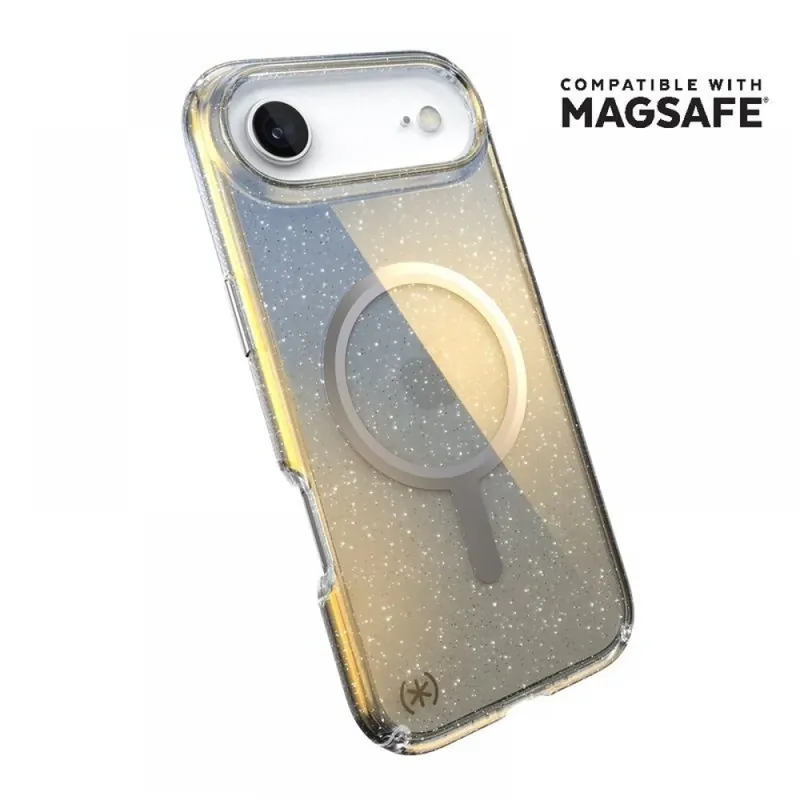 SPECK Presidio Lux Glitter MagSafe toc iPhone Air argint-transparent Expediere rapidă