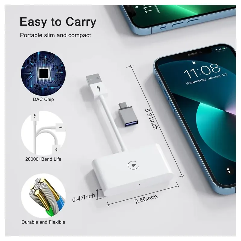BLACKBIRD Carplay Adapter Apple multimedia cu ramă (USB/USB-C cu conector) Bestseller