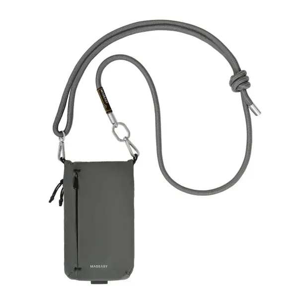 Lichidare de stoc MAGEASY Sacoche Utility Telefontáska 8.3mm cu curea de umăr gri