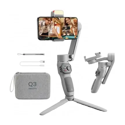Doar azi ZHIYUN Smooth Q3 Combo 3 cu osie stabilizator pachet gri