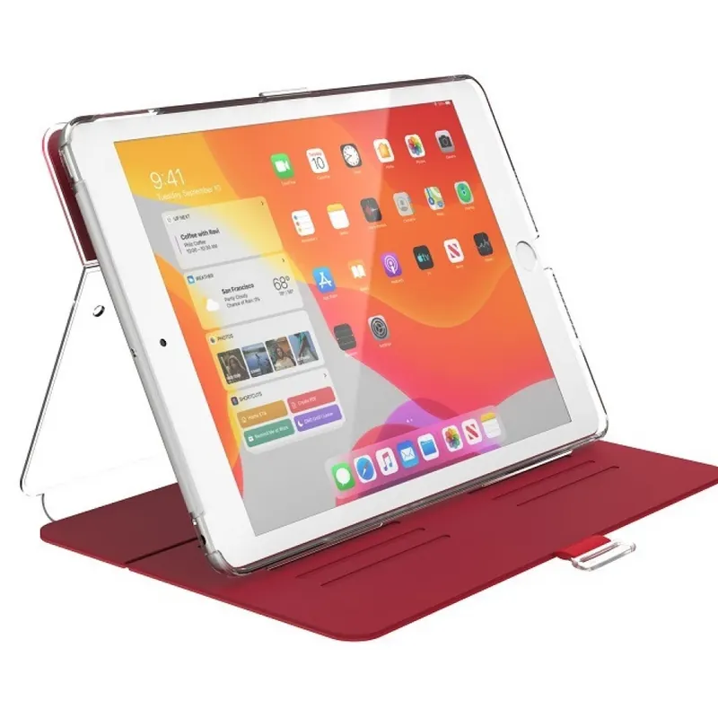 SPECK Balance Folio iPad (2021/2020/2019) 10.2" roșu-transparent Livrare expres