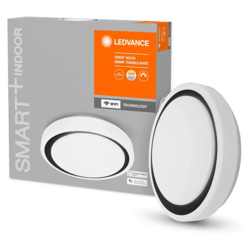 LEDVANCE 4058075486362 Smart+ WiFi cer. inteligent lampă Ceiling Moon standuri temperatura de culoare. 380mm inteligent cu management inteligent corp de iluminat 24W Premium