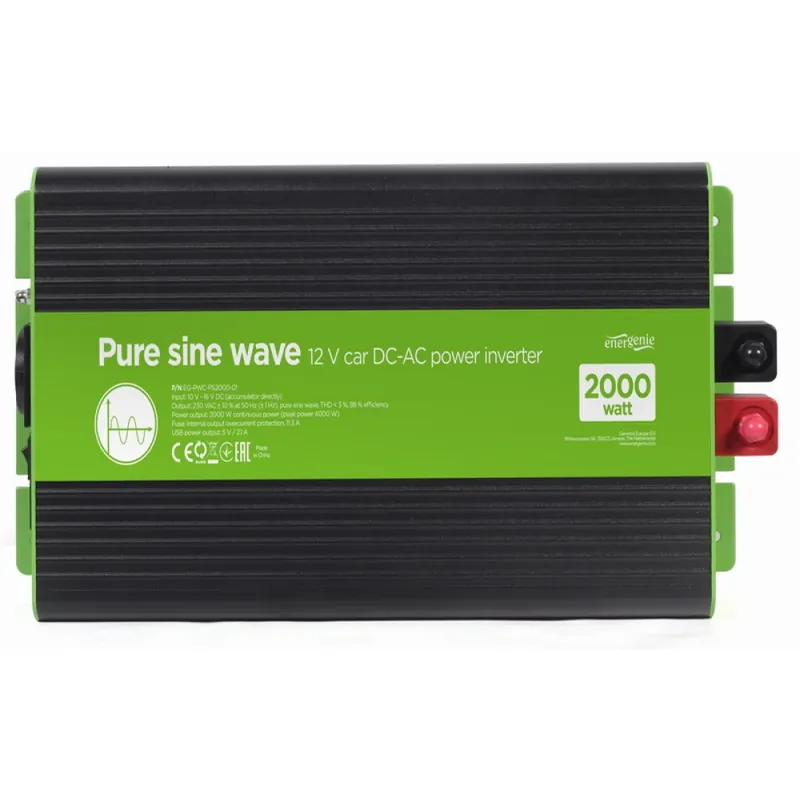 GEMBIRD 12 V Pure sine wave car DC-AC power inverter 2000 W Ofertă