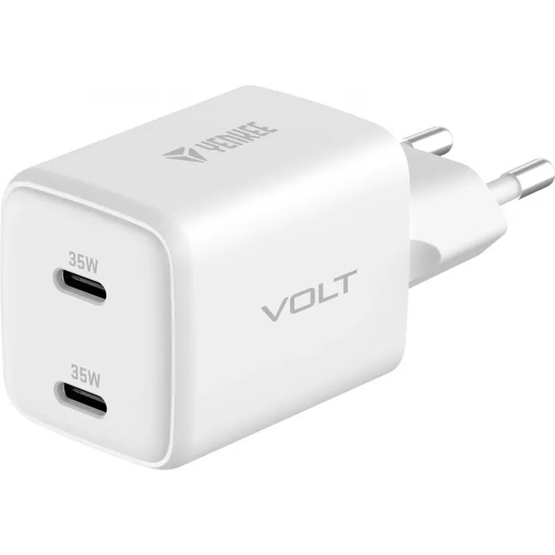 YENKEE YAC G35D dual USB C mural încărcător 35W alb Transport gratuit