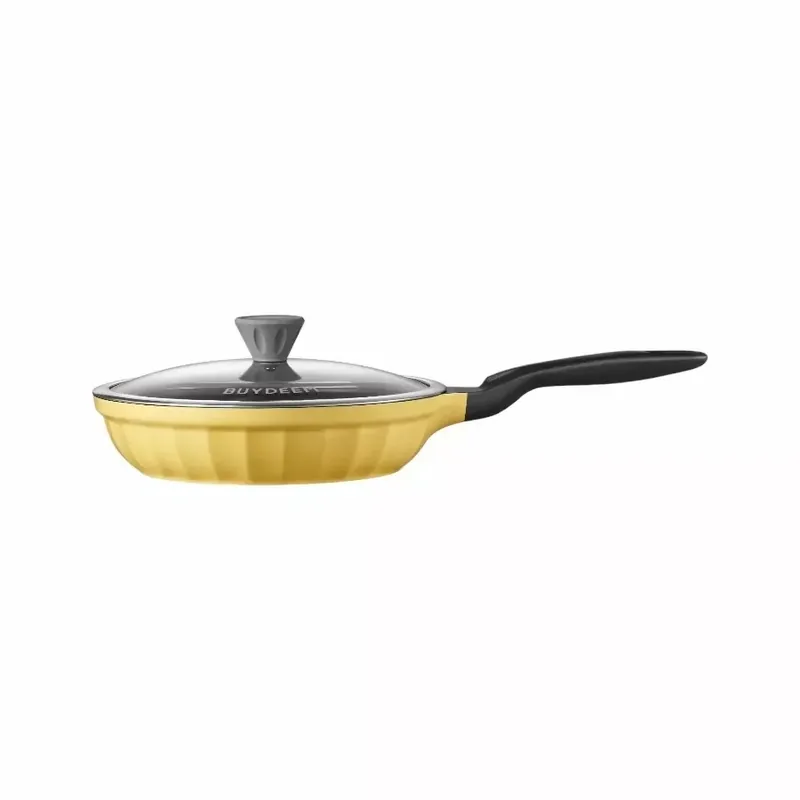 BUYDEEM CP151 Distribuție aluminiu antiaderent tigaie 25cm Galben Reducere extra