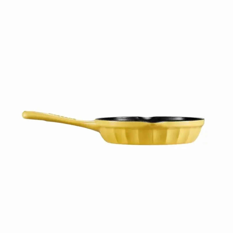 BUYDEEM CP542 emailat fontă manipulate tigaie 21cm Galben Calitate înaltă